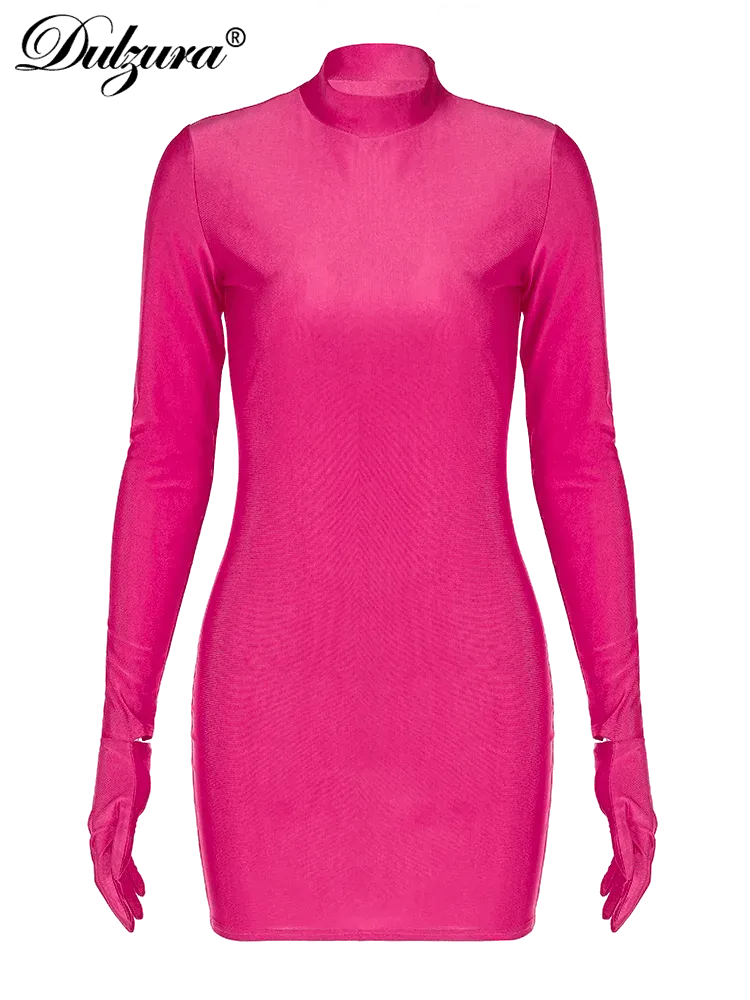 Sultry Long Sleeve Bodycon Dress: Bold Streetwear & Party Look