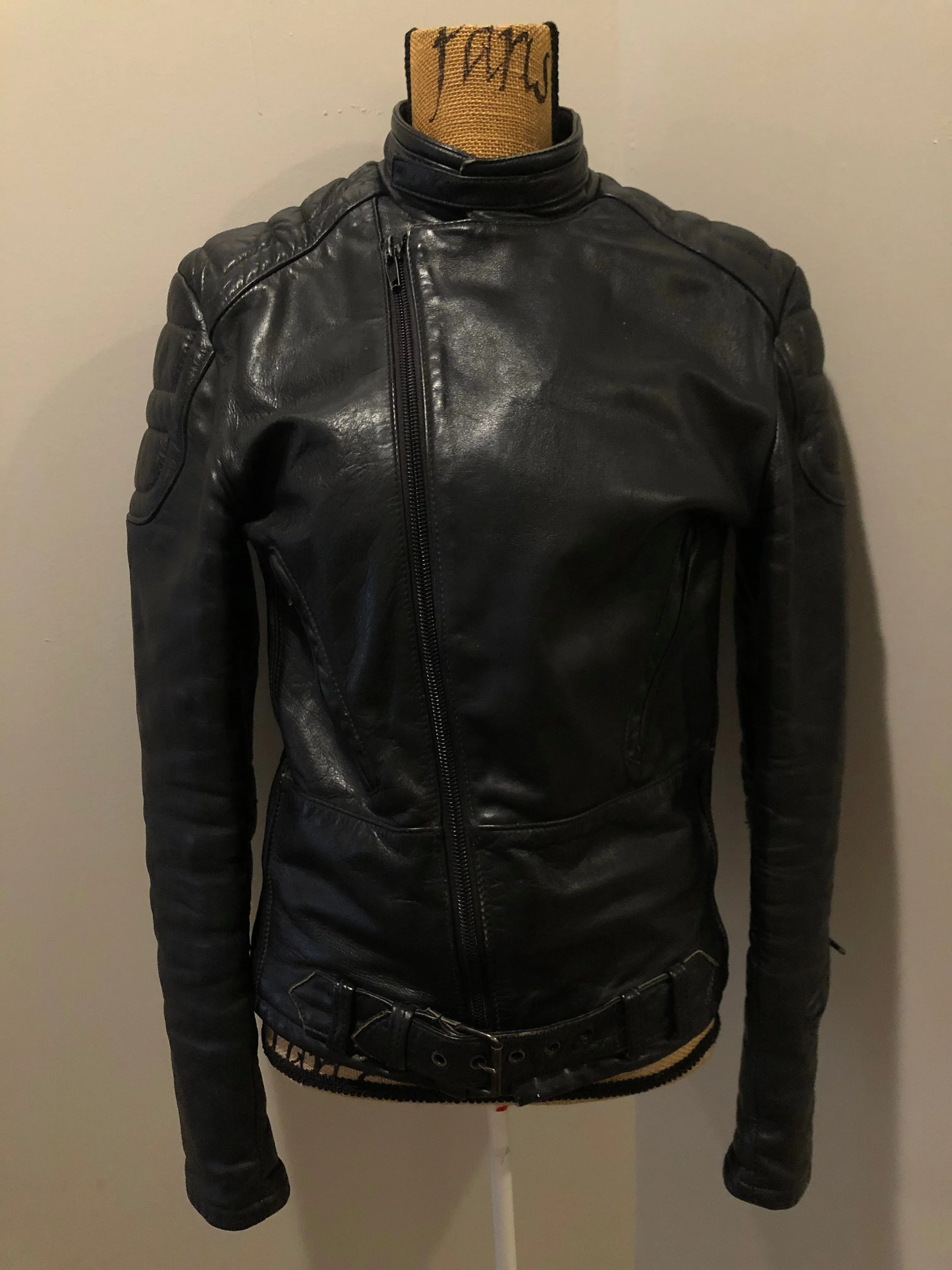 Taurus by Drospo Black Leather Moto Jacket, Made in Canada, SOLD