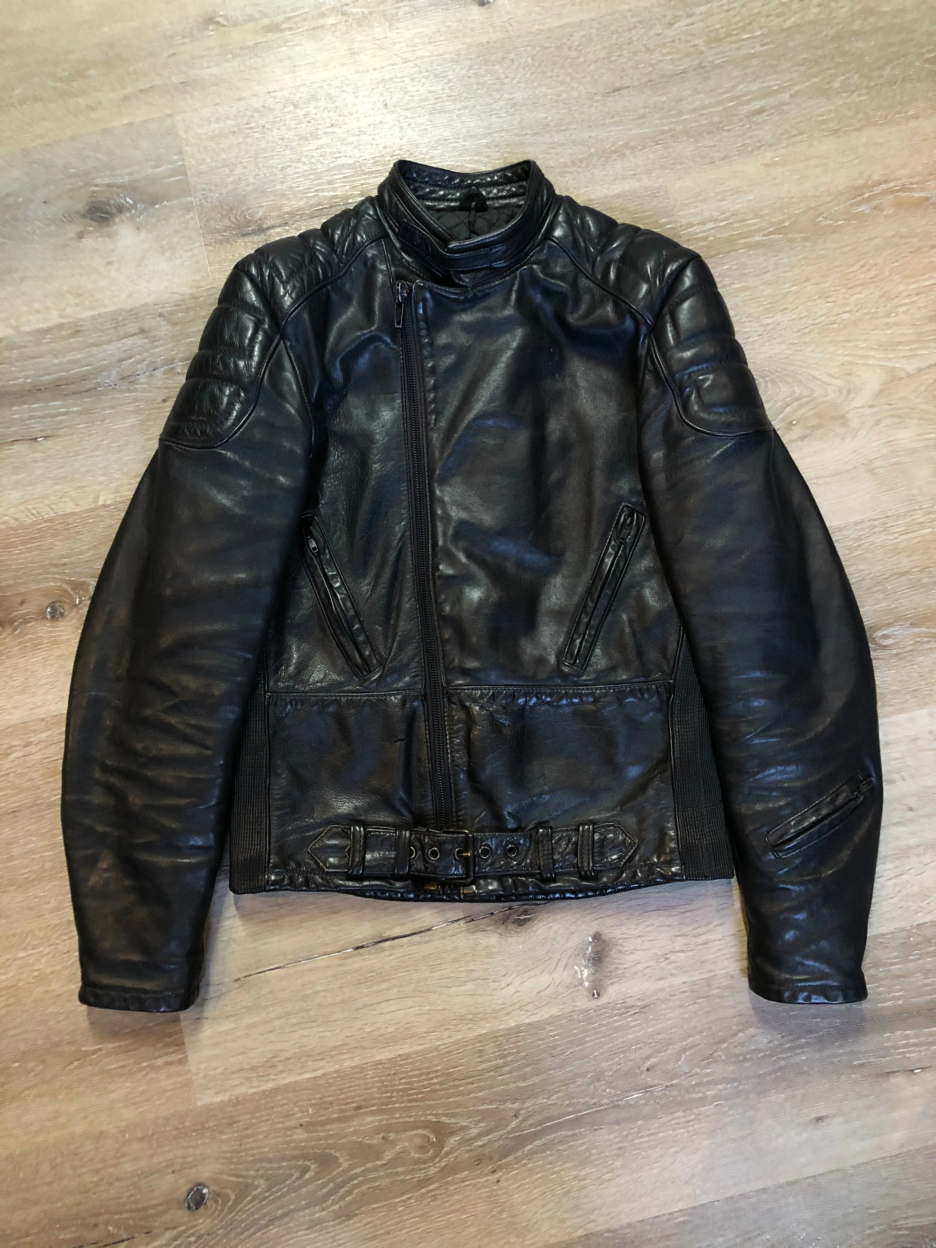 Taurus by Drospo Black Leather Moto Jacket, Made in Canada, SOLD