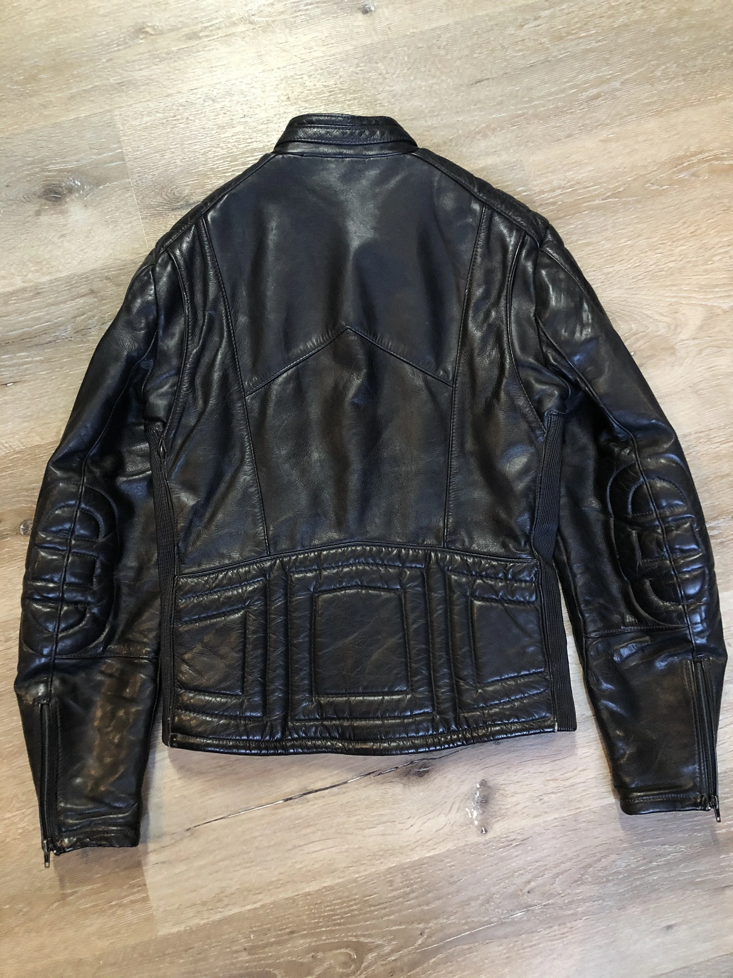 Taurus by Drospo Black Leather Moto Jacket, Made in Canada, SOLD