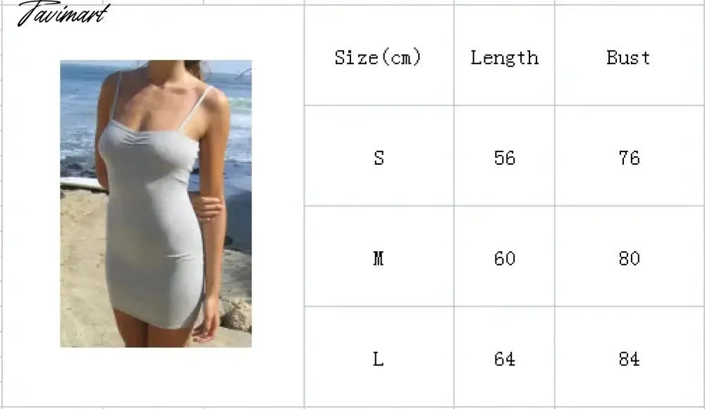 TAVIMART -  Summer Sexy Knitted Bodycon Mini Dress Chic Women Slim Fit Backless Spaghetti Strap Dresses Beach Holiday Club Party Outfits