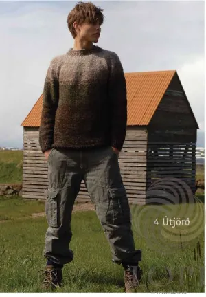 Útjörð (Earth) Mens Wool Sweater Brown