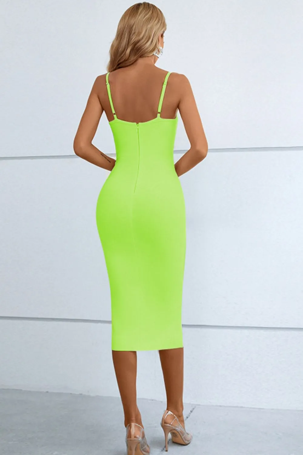 Wjczt Cutout Spaghetti Strap Bodycon Dress