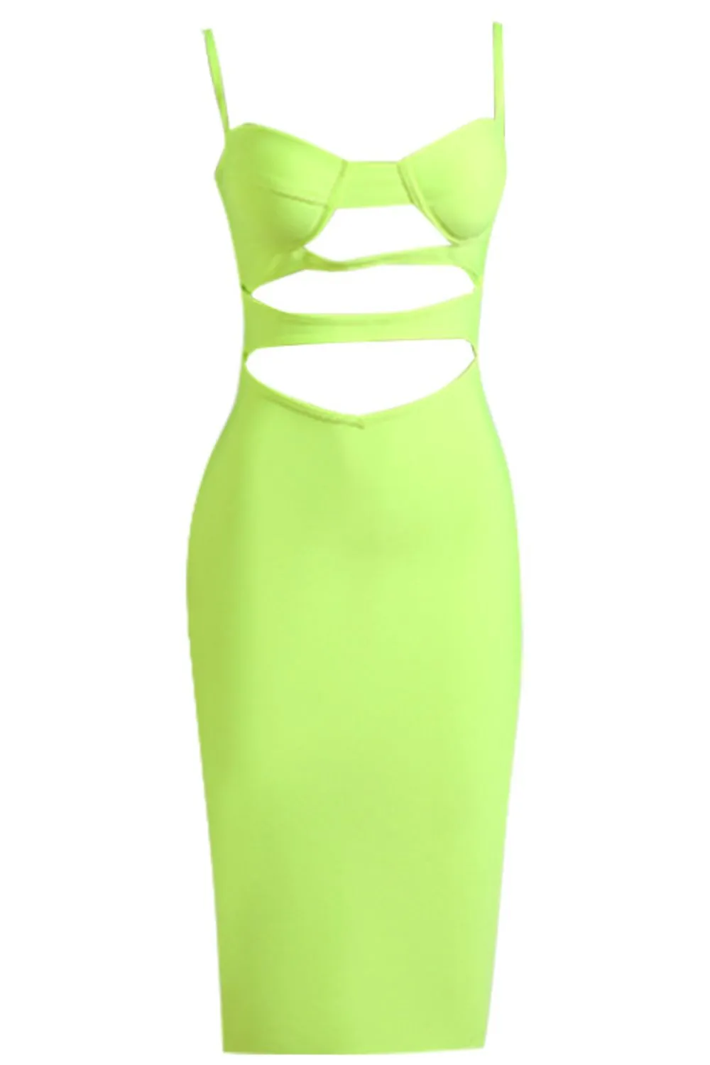 Wjczt Cutout Spaghetti Strap Bodycon Dress