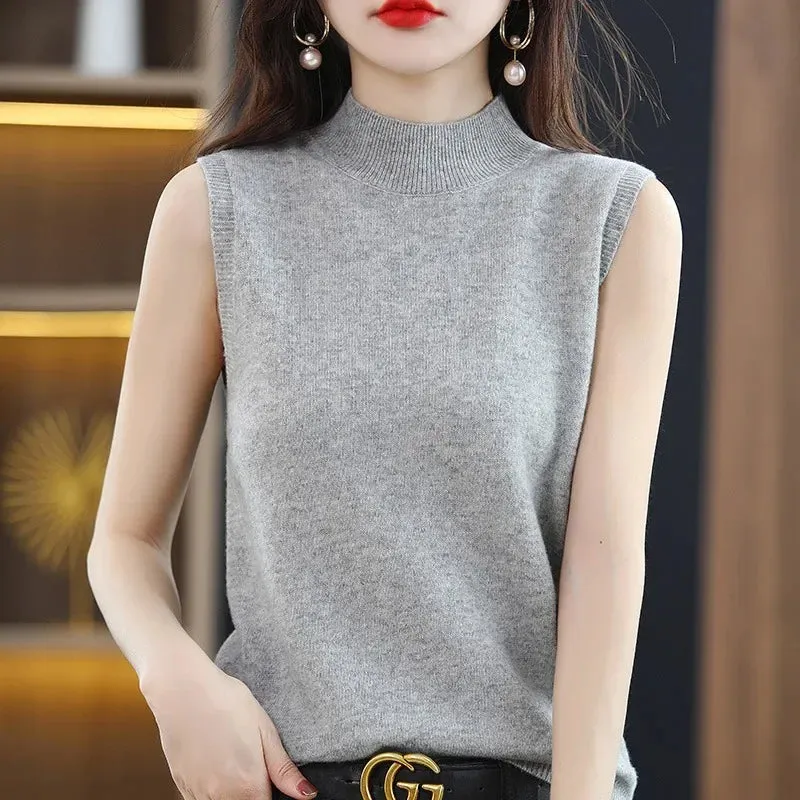 Women Sleeveless Casual  Sweater