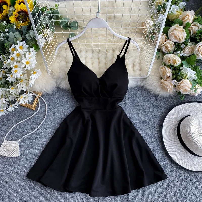 Women Spaghetti Strap Party Dress