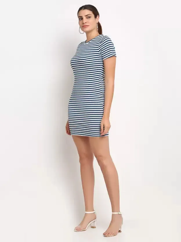 Women Striped Slim Fit Bodycon Dress