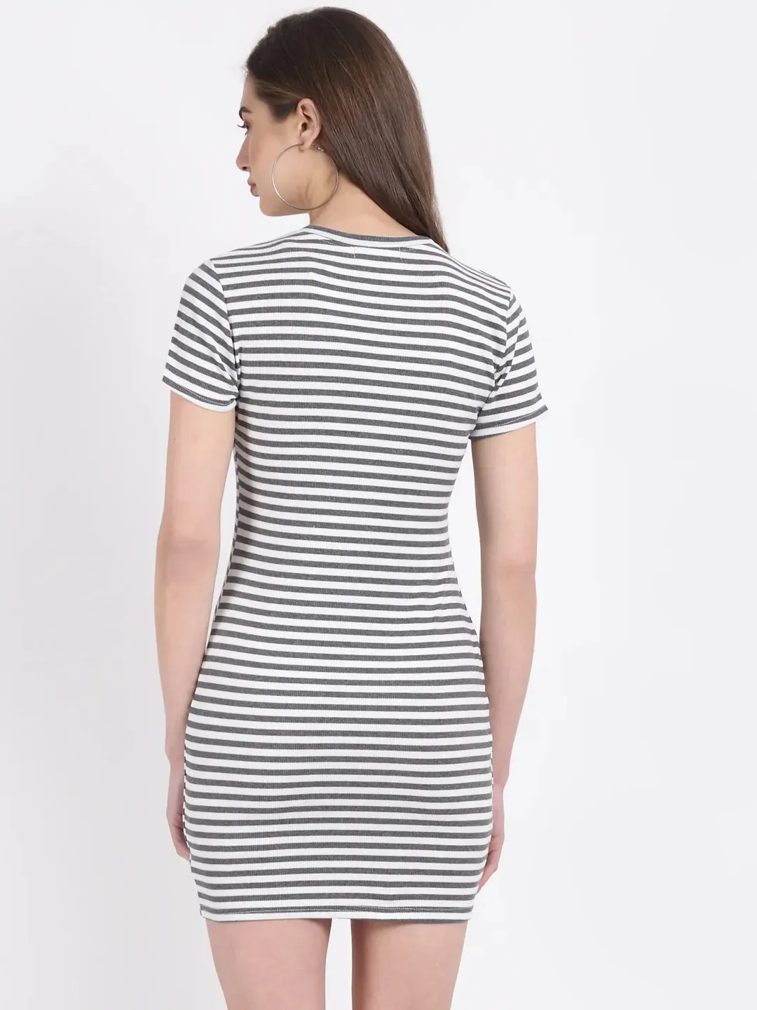 Women Striped Slim Fit Bodycon Dress