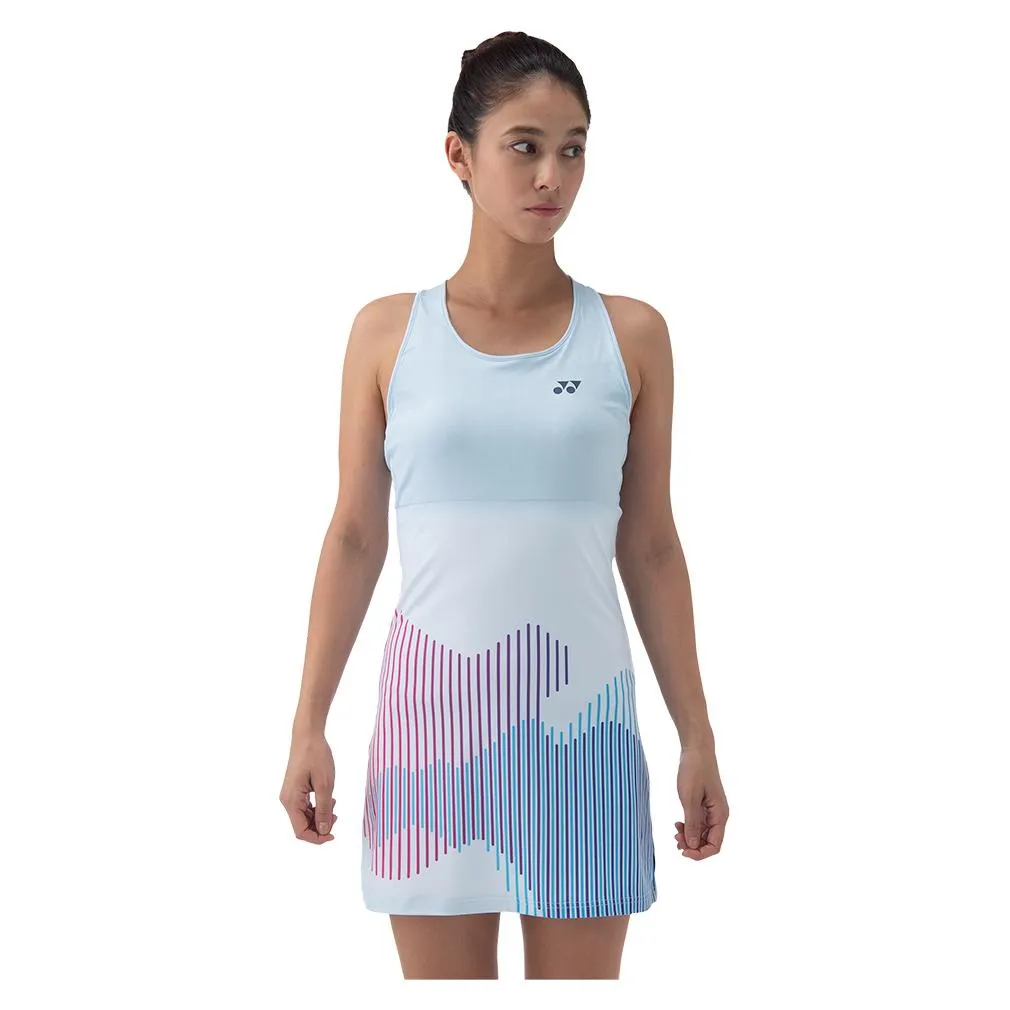 Women`s Tournament Tennis Dress with Inner Shorts Crystal Blue