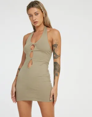 Yajoh Mini Dress in London Fog